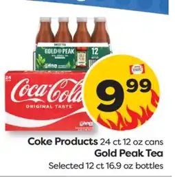 Weis Markets Coke Products 24 ct 12 oz cans Gold Peak Tea offer