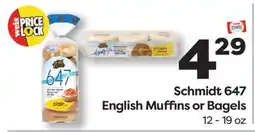 Weis Markets Schmidt 647 English Muffins or Bagels offer