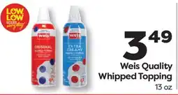 Weis Markets Weis Quality Whipped Topping offer