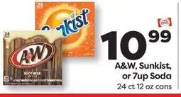 Weis Markets A&W, Sunkist, or 7up Soda offer