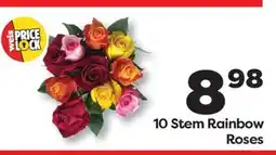 Weis Markets 10 Stem Rainbow Roses offer