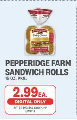 Kings Food Markets PEPPERIDGE FARM SANDWICH ROLLS offer