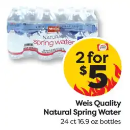 Weis Markets Weis Quality Natural Spring Water offer