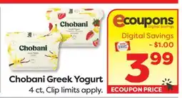 Weis Markets Chobani Greek Yogurt offer