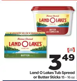 Weis Markets Land O Lakes Tub Spread or Butter Sticks offer