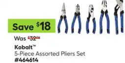 Lowe's 5-Piece Assorted Pliers Set offer