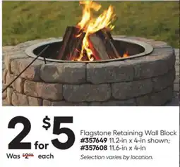 Lowe's Flagstone Retaining Wall Block offer