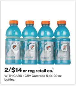CVS Gatorade 8 pk. 20 oz bottles offer