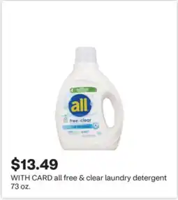 CVS all free & clear laundry detergent offer