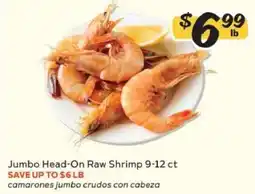 Winn Dixie Jumbo Head-On Raw Shrimp 9-12 ct offer