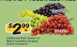 Winn Dixie California Seedless Grapes offer