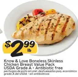 Winn Dixie Know & Love Boneless Skinless Chicken Breast Value Pack offer