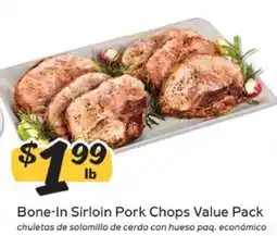 Winn Dixie Bone-In Sirloin Pork Chops Value Pack offer