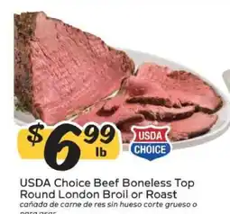 Winn Dixie USDA Choice Beef Boneless Top Round London Broil or Roast offer