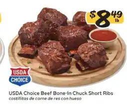 Winn Dixie USDA Choice Beef Bone-In Chuck Short Ribs offer