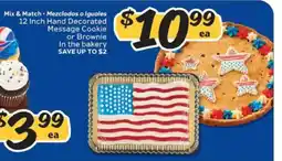 Winn Dixie 12 Inch Hand Decorated Message Cookie or Brownie offer