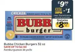 Winn Dixie Bubba Chicken Burgers 32 oz offer