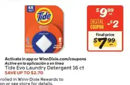 Winn Dixie Tide Evo Laundry Detergent offer