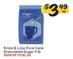 Winn Dixie Know & Love Pure Cane Granulated Sugar 4 lb offer