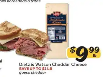 Winn Dixie Dietz & Watson Cheddar Cheese offer