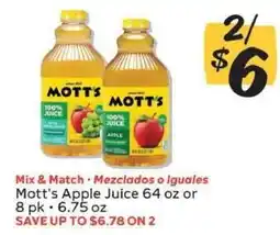 Winn Dixie Mott's Apple Juice offer