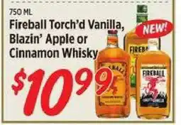 Rouses Fireball Torch'd Vanilla, Blazin' Apple or Cinnamon Whisky offer