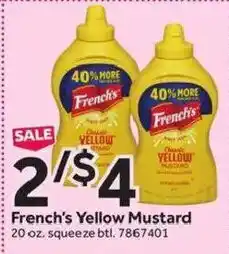 Stop&Shop French's Yellow Mustard offer