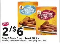 Stop&Shop Stop & Shop French Toast Sticks offer