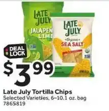 Stop&Shop Late July tortilla chips offer