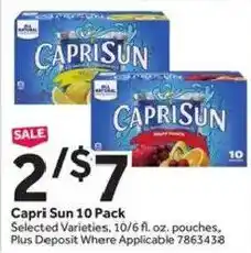 Stop&Shop Capri Sun offer