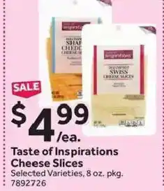 Stop&Shop Taste of Inspirations Cheese Slices offer