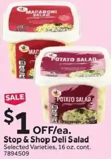 Stop&Shop Stop & Shop Deli Salad offer