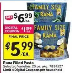 Stop&Shop Rana Filled Pasta offer