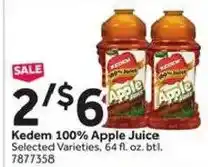 Stop&Shop Kedem apple juice offer