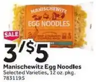 Stop&Shop Manischewitz egg noodles offer