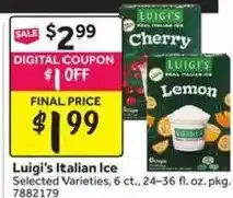 Stop&Shop Luigi's Italian Ice offer