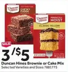 Stop&Shop Duncan Hines Brownie or Cake Mix offer