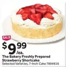 Stop&Shop The Bakery Freshly Prepared Strawberry Shortcake offer