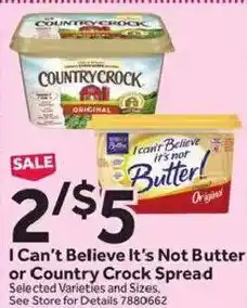 Stop&Shop I Can't Believe It's Not Butter or Country Crock Spread offer