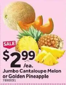 Stop&Shop Jumbo Cantaloupe Melon or Golden Pineapple offer