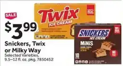 Stop&Shop Snickers, Twix or Milky Way Ice Cream offer