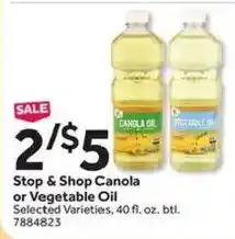 Stop&Shop Stop & Shop Canola or Vegetable Oil offer