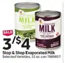 Stop&Shop Stop & Shop Evaporated Milk offer
