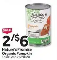 Stop&Shop Nature's Promise Organic Pumpkin offer