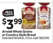 Stop&Shop Arnold Whole Grains or Country Style Bread offer