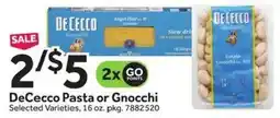 Stop&Shop DeCecco Pasta or Gnocchi offer