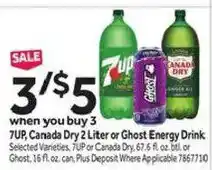 Stop&Shop 7up, Canada Dry or Ghost Energy Drink offer