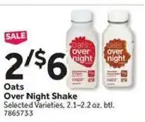 Stop&Shop Oats Over Night Shake offer