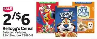 Stop&Shop Kellogg's Cereal offer