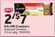 Stop&Shop Ka-me crackers offer
